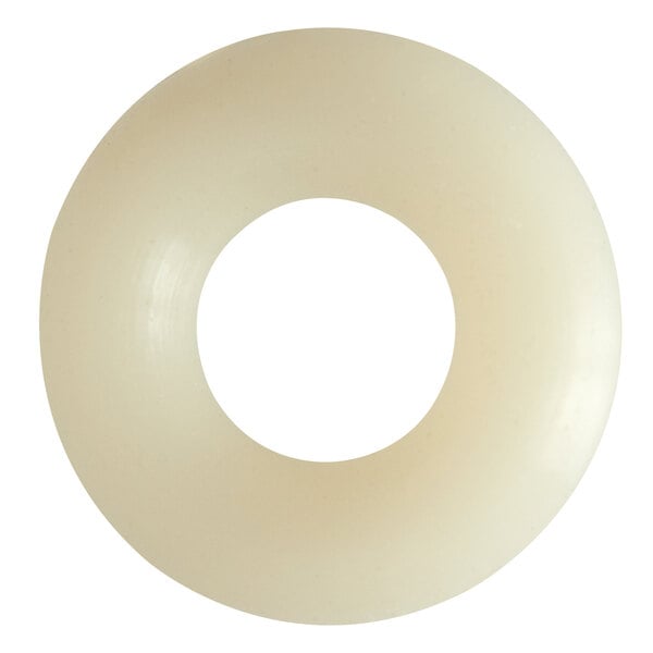 A white silicone circle with a hole in it.