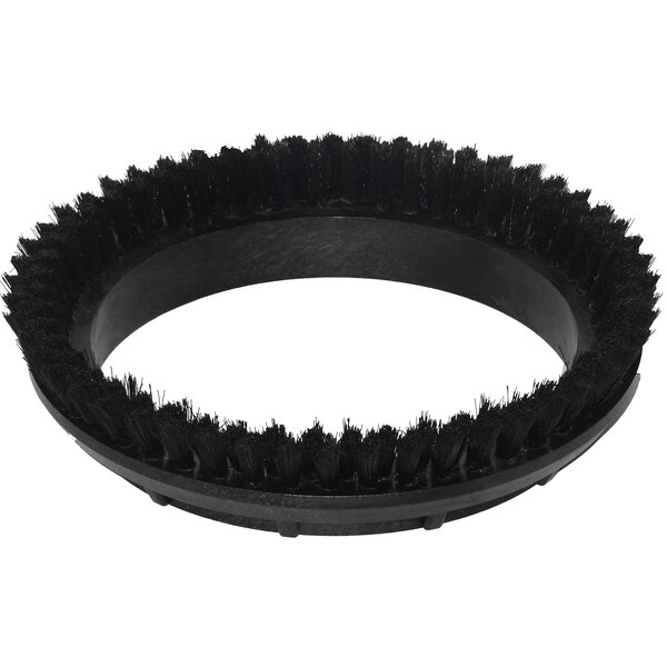 A circular black Bissell Commercial 12" orbital carpet cleaning brush with bristles.