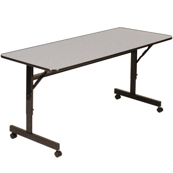 A rectangular Correll EconoLine table with wheels.