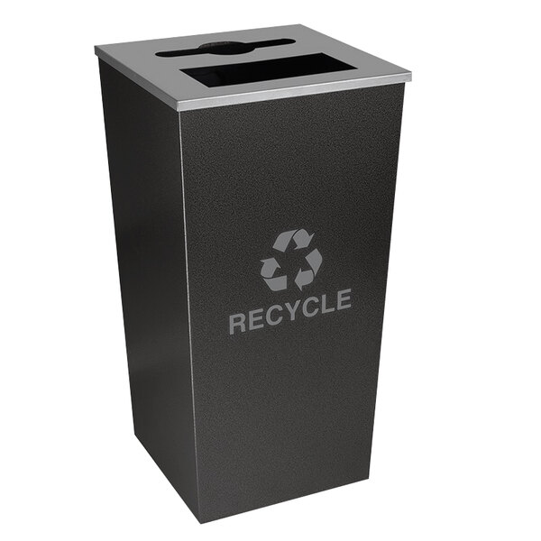 An Ex-Cell Kaiser Metro Companion XL black recycle bin with a recycle symbol on it.