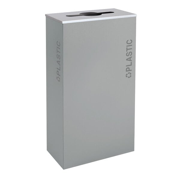 A rectangular grey Ex-Cell Kaiser plastic receptacle with a hammered grey lid.