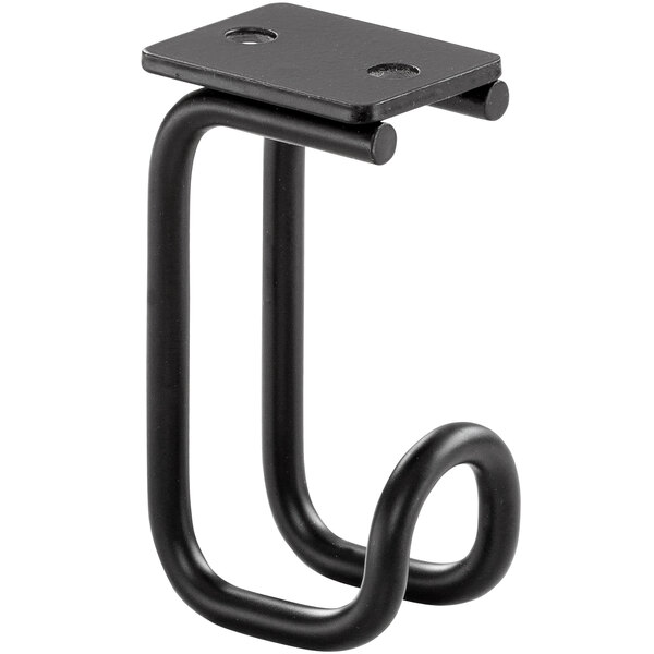 A black metal Safco Accessory Hook with a hook on it.