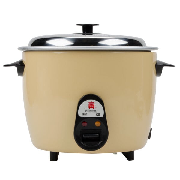 A Town residential electric rice cooker with a lid on a pot.