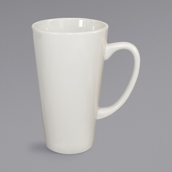 An International Tableware ivory stoneware cup with a handle.