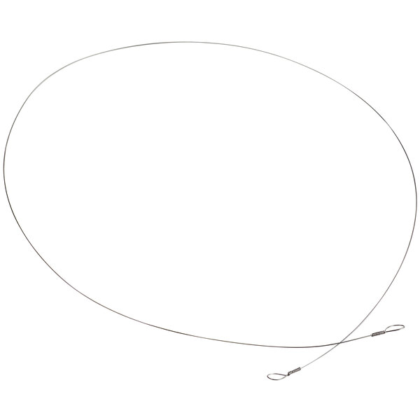A black wire with a loop on the end.