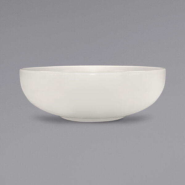 An International Tableware Roma ivory stoneware bowl on a white background.
