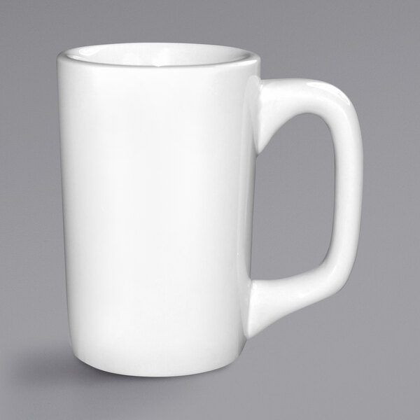 A white International Tableware Kodiak mug with a handle.