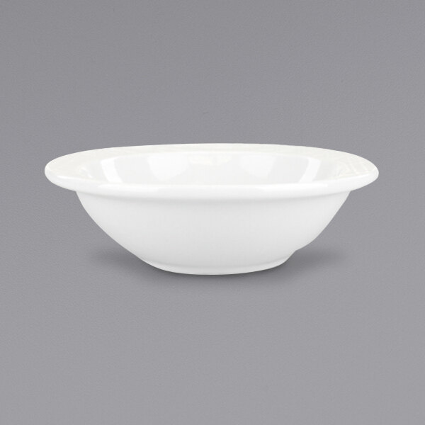 A white bowl with a narrow rim.