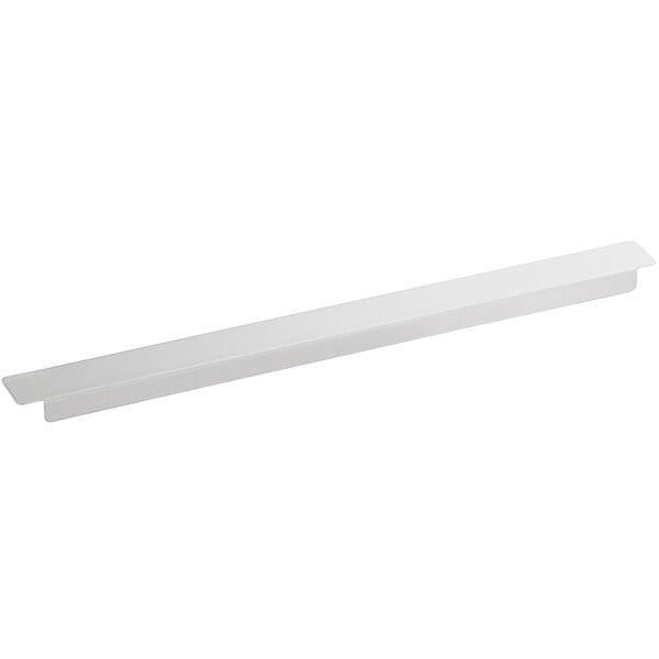 A white metal bar with a white background.