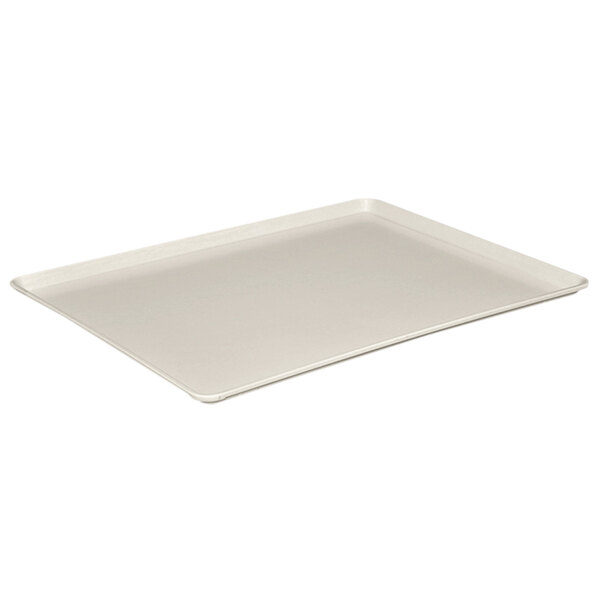 A close-up of a MFG Tray rectangle dietary tray in white.