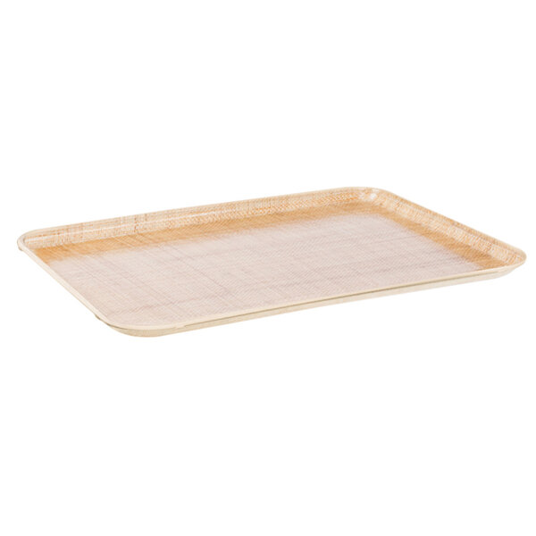 A MFG Tray rectangular fiberglass tray with a woven surface.