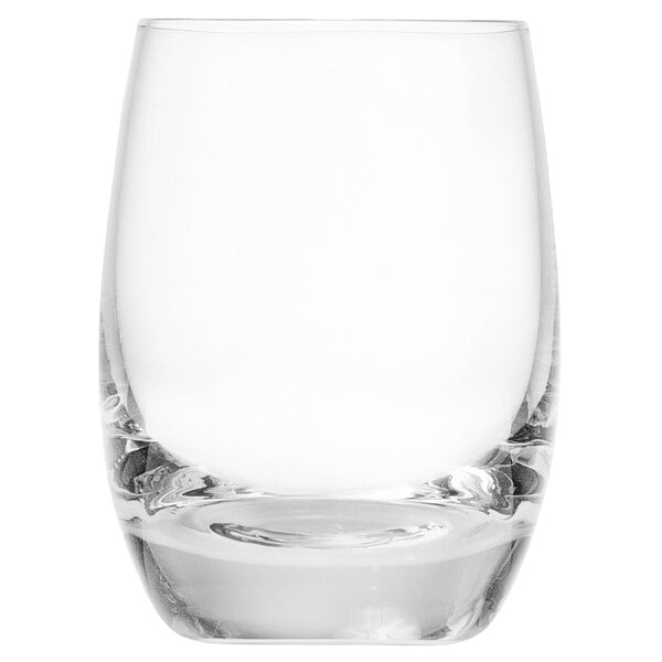 A Schott Zwiesel clear shot glass.