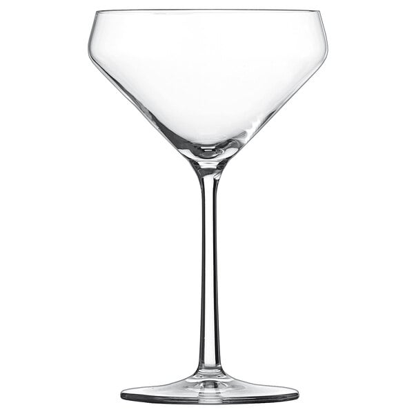 A Schott Zwiesel martini glass with a clear stem.