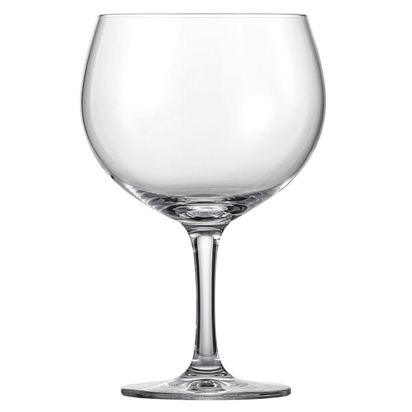 A Schott Zwiesel clear wine glass with a stem.
