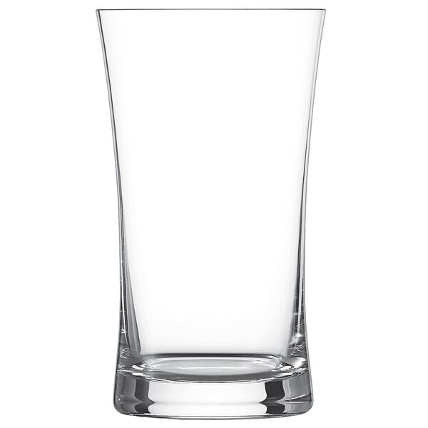 A Schott Zwiesel clear pint glass with a white background.