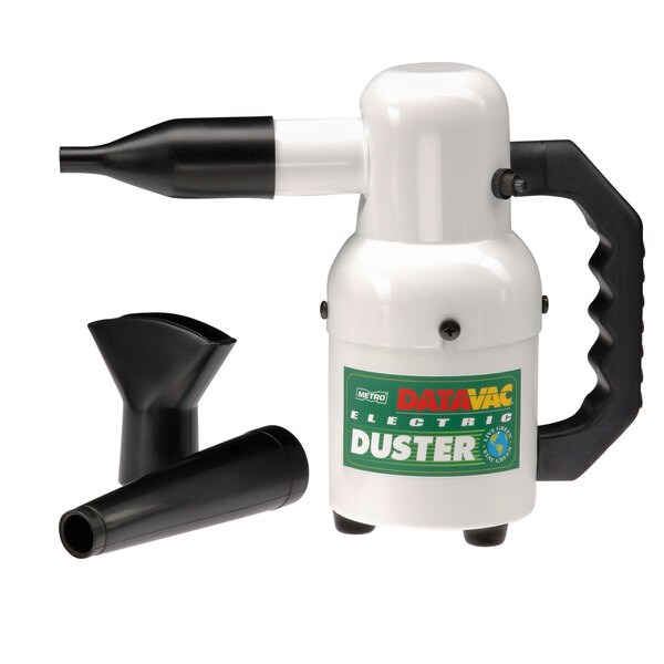 A white and black MetroVac ED-500 Datavac Electric Duster 500 with attachment kit.