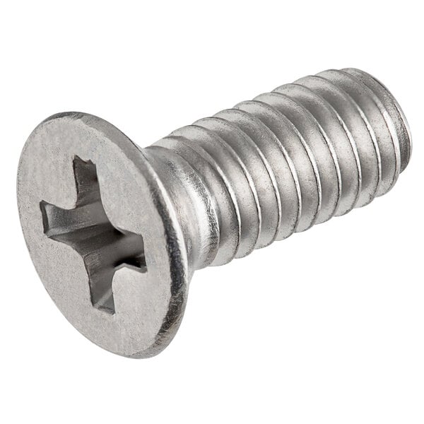 A close-up of an Estella Caffe grinder assembly screw with a hole in it.