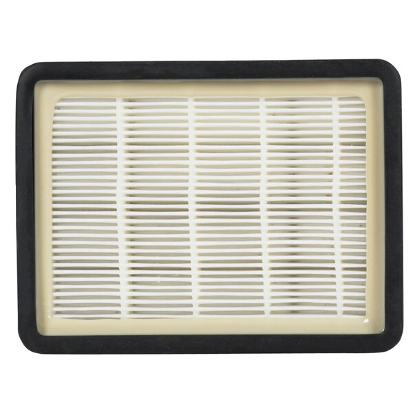 A close-up of the Sanitaire HEPA filter for EON upright vacuum cleaners, showing the white grid.