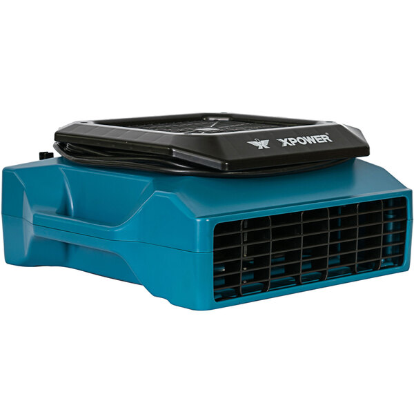 A blue and black XPOWER air mover machine.