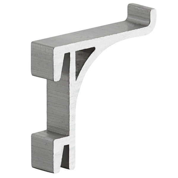 A metal bracket with a square design.