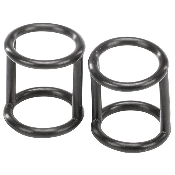 A pair of black metal Spaceman H-rings.