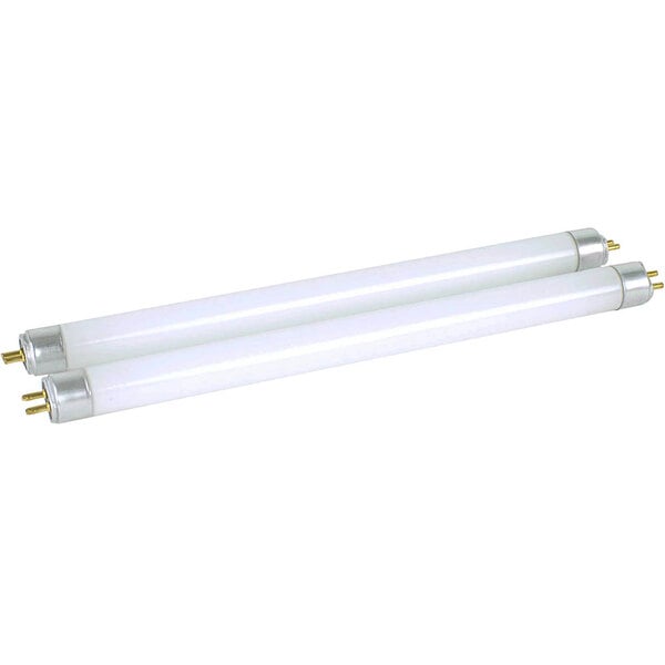 Two white DynaTrap 6-watt UV replacement bulbs.