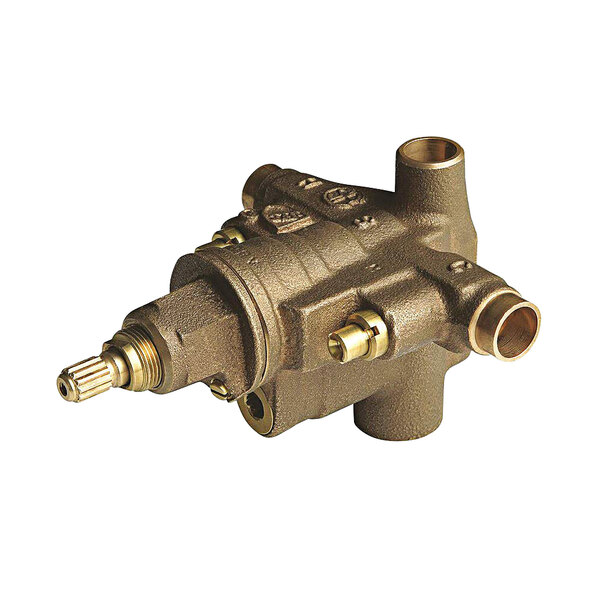A Zurn brass Tract Pack valve with service stops.