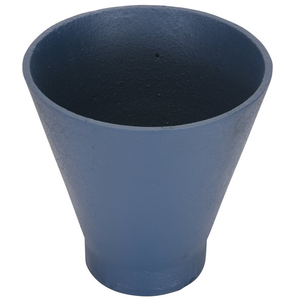 A blue funnel with a white background.
