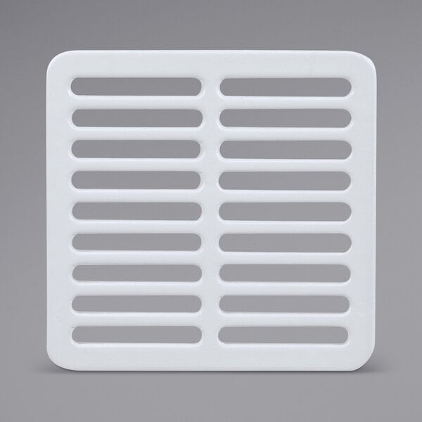 A white square vent grate with holes.