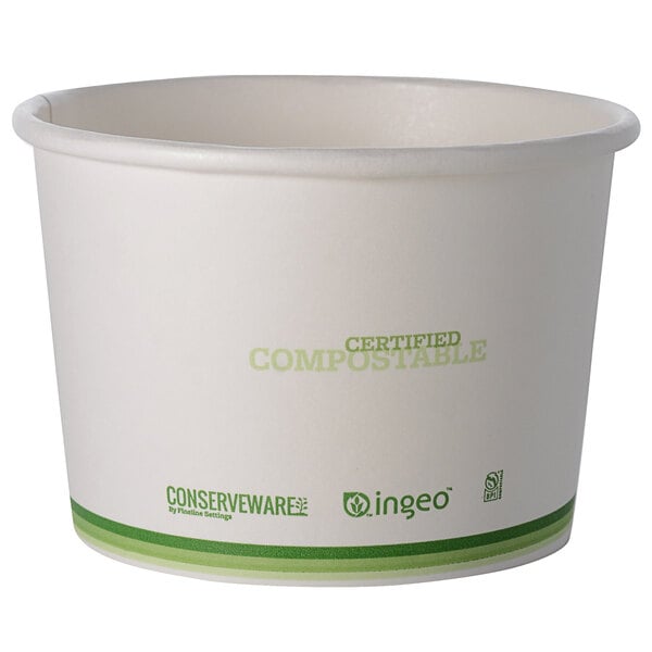 A white container with green text that says "Conserveware"