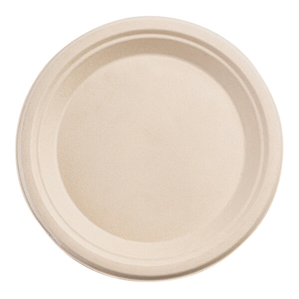 Fineline 43RP09 Conserveware 9" Bagasse Round Plate - 500/Case