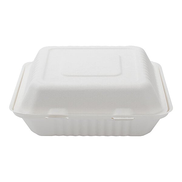 Fineline 43SHD9 Conserveware 9" x 9" x 3 1/8" Bagasse Deep Take-Out Container - 200/Case