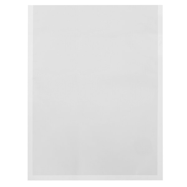 A white paper with a white border.