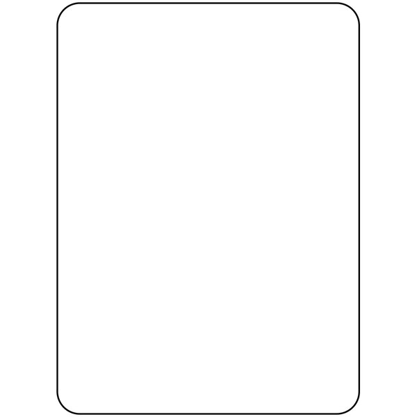 A white rectangular label with a black border.