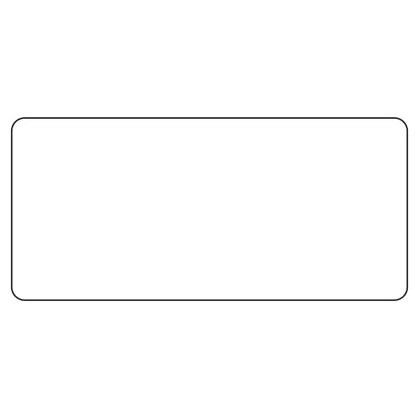 A rectangular white label with a black border and black lines.