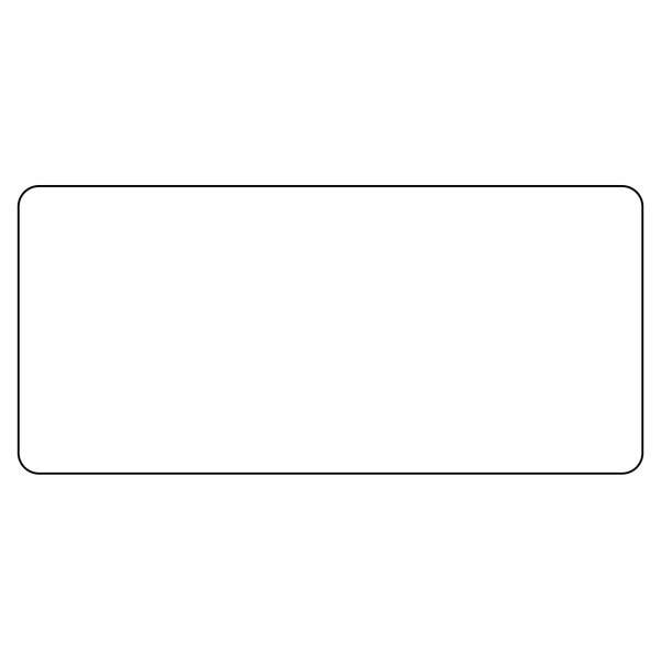 A rectangular white label with a black border.