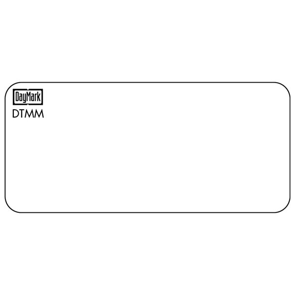 A white rectangular DayMark label with black text.