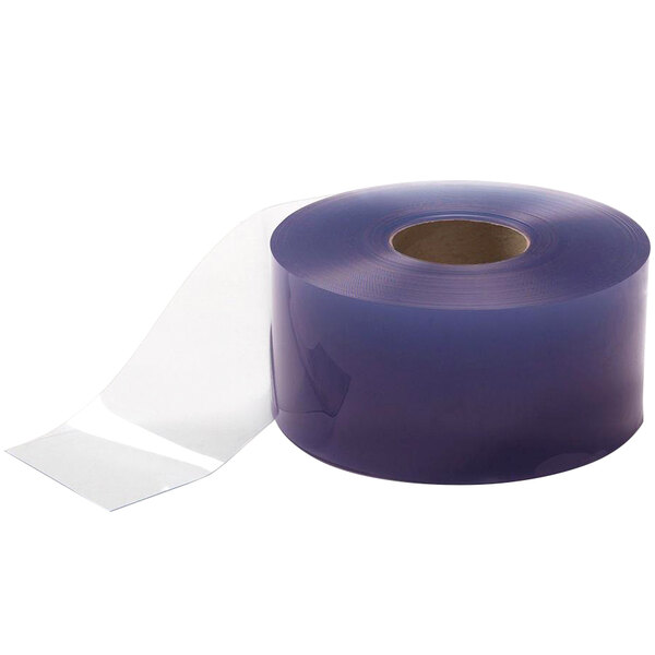 A roll of Curtron standard double ribbed clear plastic strip tape.