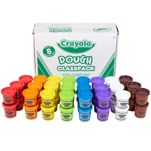 Crayola 570174 Classpack of 48 3 oz. Modeling Dough Tubs in 8 Assorted Colors.
