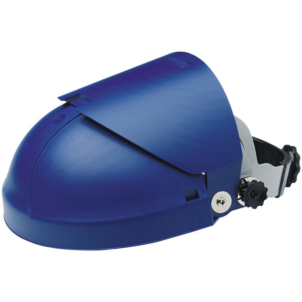 3M blue ratchet headgear with a crown extender.