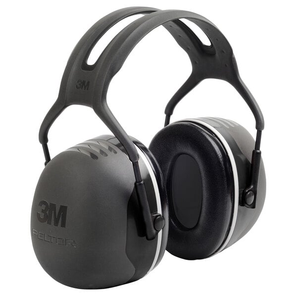 3M PELTOR X5 Black Over-the-Head Earmuffs on a white background.