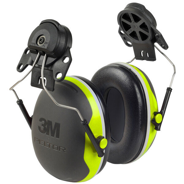 3M PELTOR X4 ear muffs in black and chartreuse.