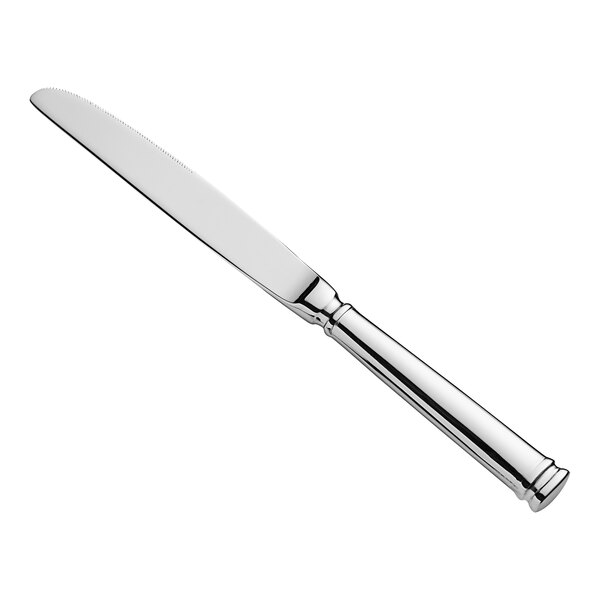 A Fortessa Bistro stainless steel dessert knife with a handle.