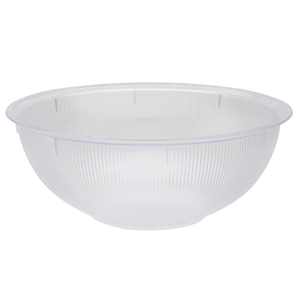 A clear plastic Fineline Settings Platter Pleasers bowl.