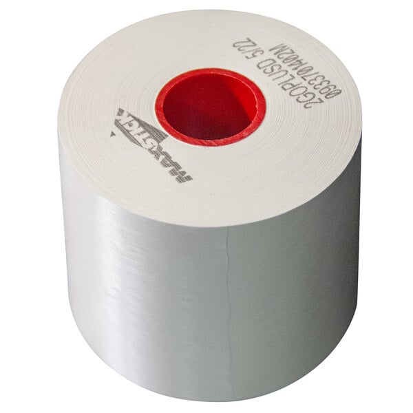 A roll of white MAXStick paper with a red center.