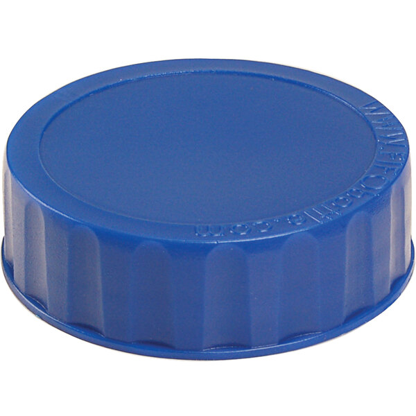 A dark blue plastic cap for FIFO squeeze bottles.