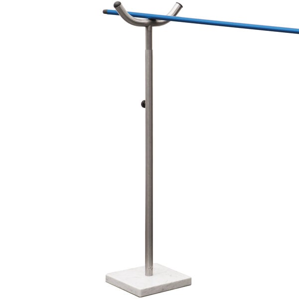 A GI Metal Neapolitan-Style pizza peel handle support pole with a blue handle.