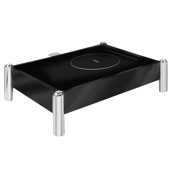 A black rectangular Eastern Tabletop induction cooker with silver legs.