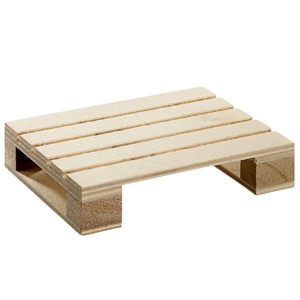 A Solia small wooden tray pallet with slats.