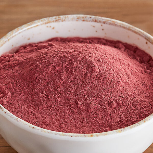 A bowl of red Regal Beetroot Powder.